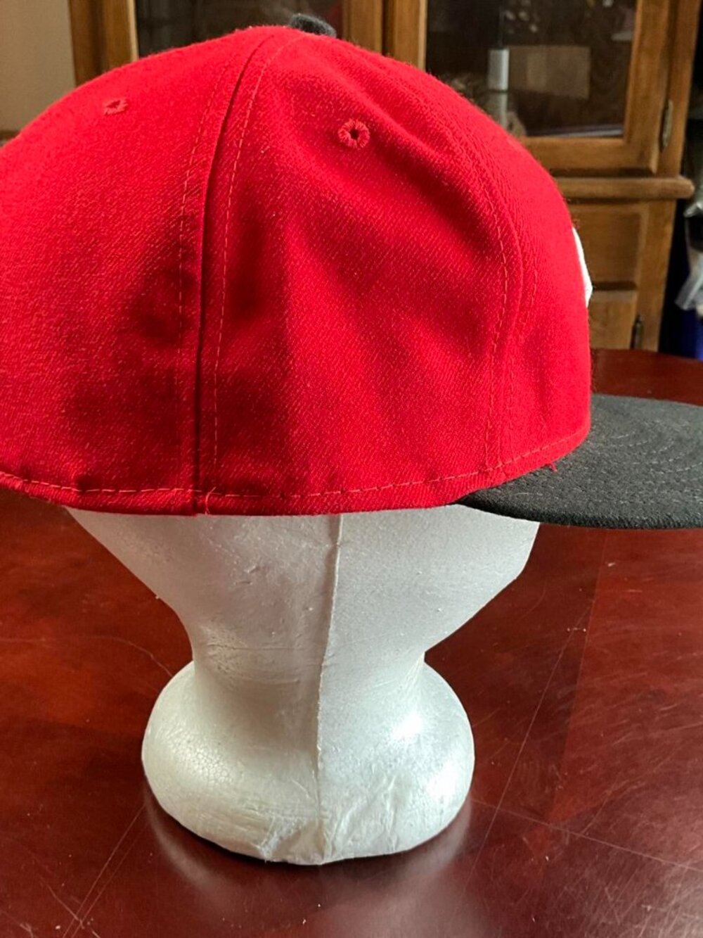 Cincinnati Reds New Era 59FIFTY Red Black Fitted MLB Coolbase Cap (7 3/4) - Picture 6 of 8